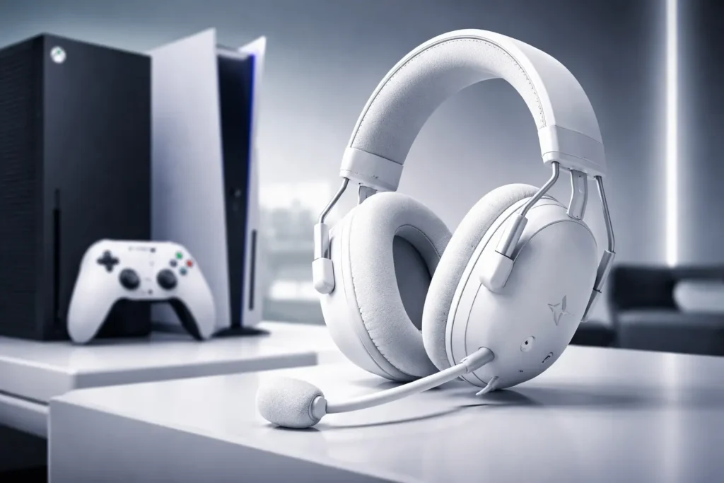 Razer Lança o Headset BlackShark V3 X HyperSpeed em Edição Branca para Xbox e PlayStation