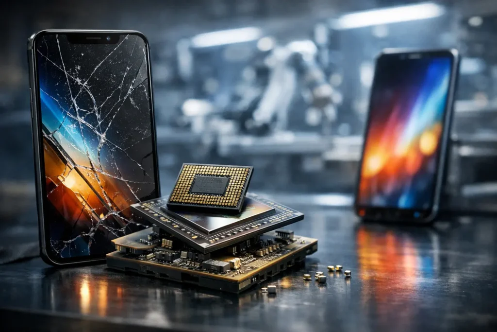 Memória de Preços de Painéis de Smartphone é Impactada pela Escassez de Chips e Aumento de Custos