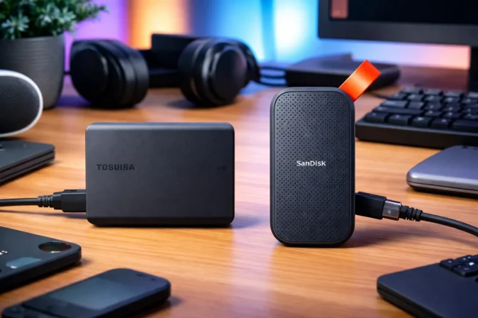 Toshiba Canvio 4TB vs SanDisk SSD 1TB: o que muda no uso real?