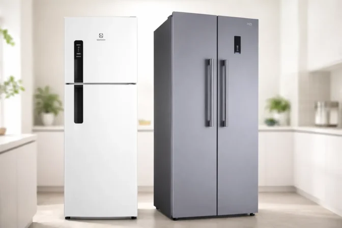 Electrolux Geladeira Electrolux Frost Free 380L AutoSense Duplex Branca (TF41) 127V vs Geladeira Refrigerador HQ Frost Free Side By Side 460 Litros Cinza HQ-460SBSFF (127V): O que muda no uso diário?