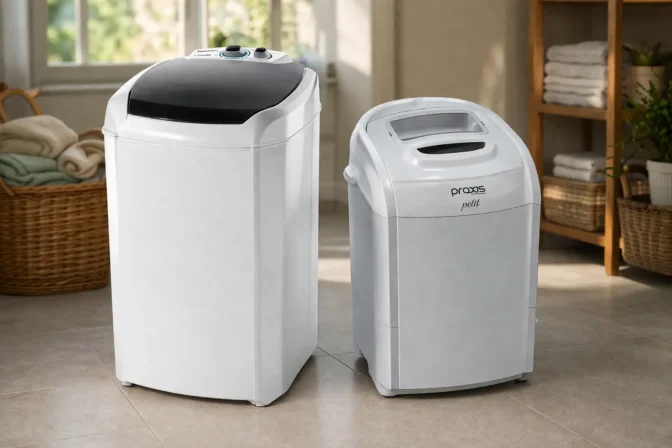 Suggar Lavamax Eco 20kg vs Praxis Petit 1,2kg: o que muda no dia a dia?