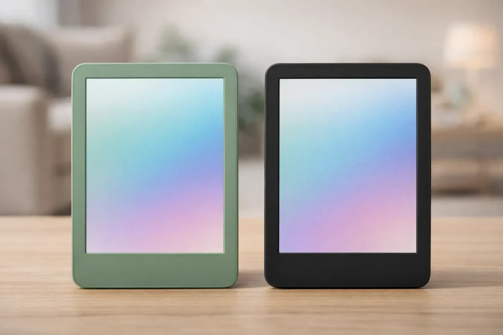 Kindle 16 GB (Geração mais recente) vs Kindle Paperwhite 16 GB: onde a diferença se reflete no uso