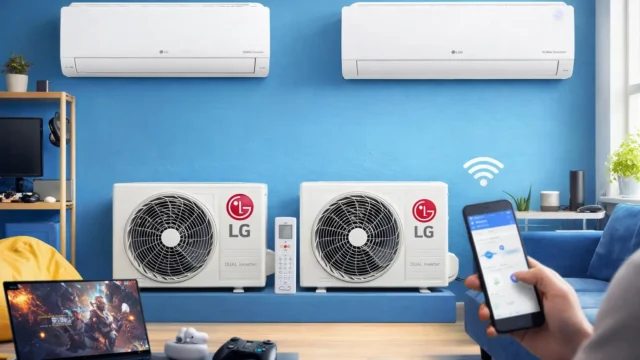 Ar Condicionado Split Hi Wall LG Dual Inverter Compact 12.000 Btus Frio 220v R-32 vs Ar Condicionado LG AI Dual Inverter Voice 9.000 BTUS Frio 220V S3-Q09AA31C: Diferenças no desempenho e design