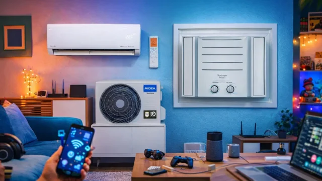 Ar Condicionado 12000 Btus Split Hi Wall Inverter Midea vs Ar-condicionado de Janela Springer Midea Mecânico: Diferenças de desempenho