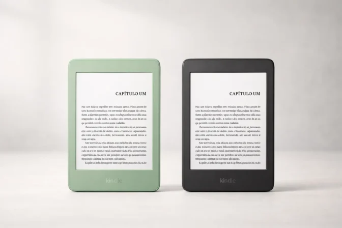 Kindle 16 GB (Verde) vs Kindle 16 GB (Preto): Diferenças essenciais na cor e design