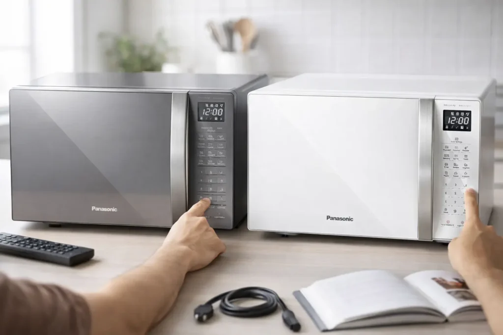 Panasonic Micro-ondas 34L Inox vs Branco: Diferenças que importam