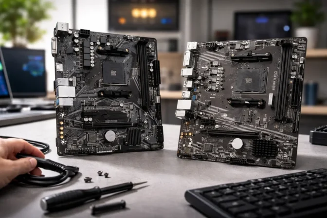 Placa Mãe Gigabyte A520M K V2 vs MSI B450M PRO-VDH MAX: O que muda na prática