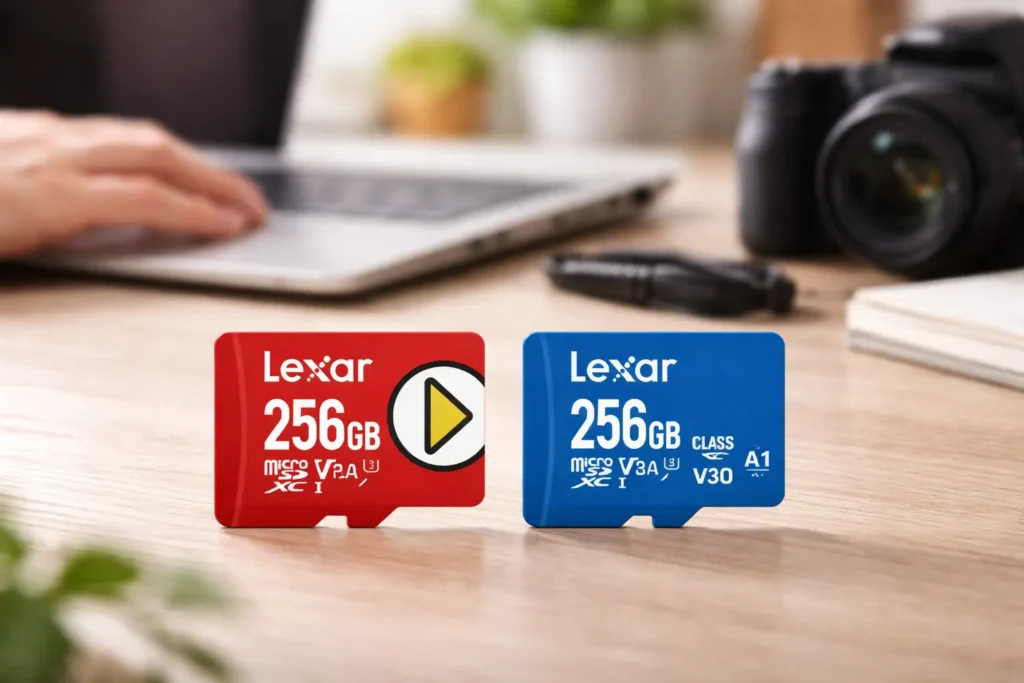 Lexar PLAY 256GB microSD vs Lexar 256GB Class 10: Diferenças de desempenho