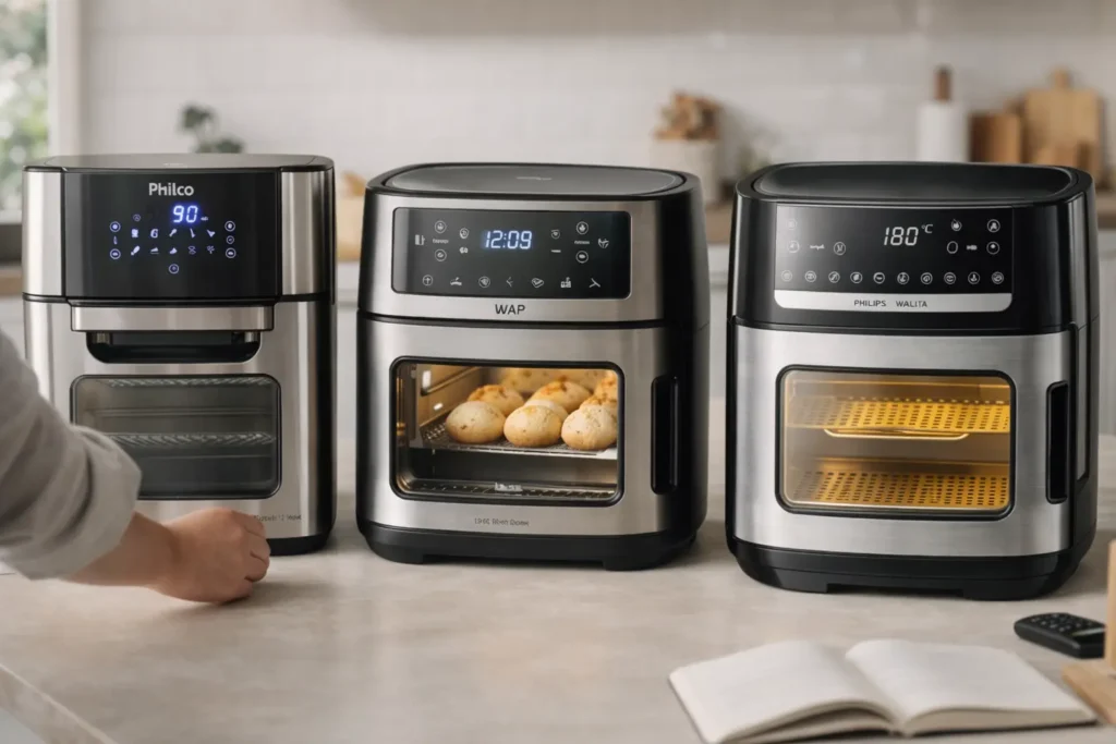 Air fryer forno 12L: 5 opções para acertar no uso em 2026