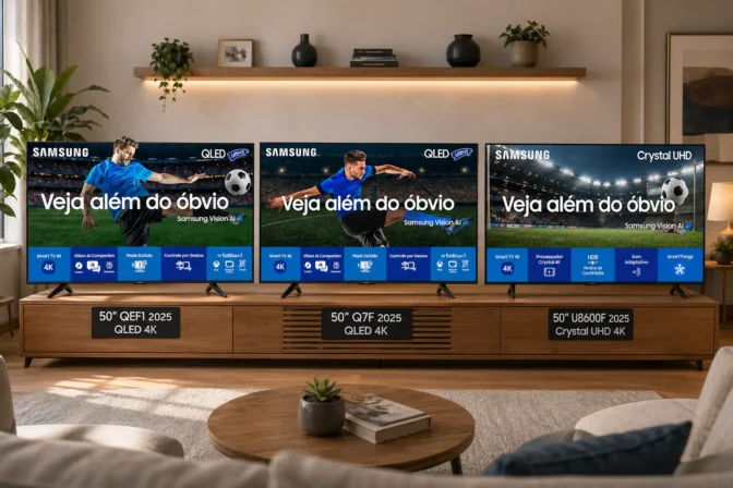 Samsung smart TV 50: 3 opções 4K para uso diário e apps