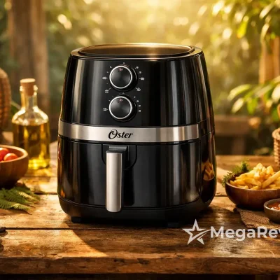 Air fryer Oster 4,8L com 46% OFF na Amazon; 6x e preço monitorado