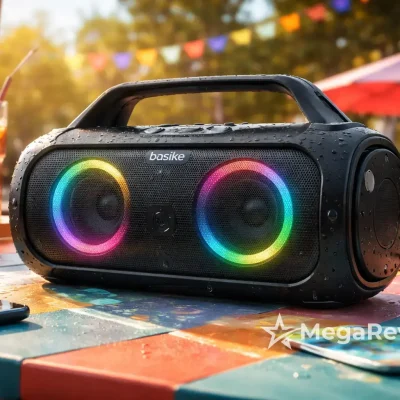 Basike Caixa de Som Bluetooth 100W tem 10% OFF na Amazon; Áudio potente e design à prova d'água