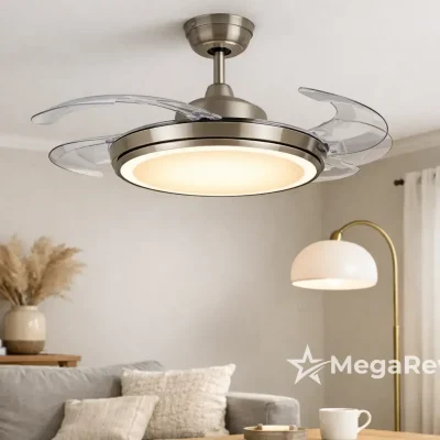 Ventilador de Teto Retrátil AHAWILL tem 29% de desconto na Amazon; luminária moderna em destaque