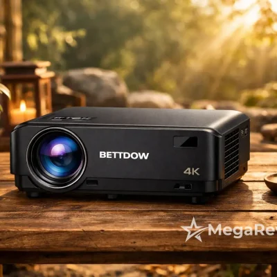 Projetor Bettdow 4K com 5% OFF e preto na Amazon
