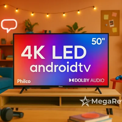 Smart TV 50" Philco 4K LED Android com Dolby Audio por um ótimo valor na Amazon